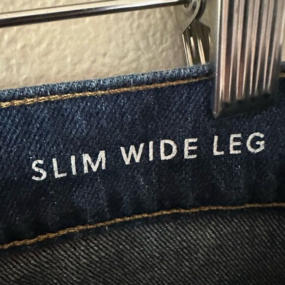 J Crew Slim Wide Leg Jeans Dark Vintage Wash High Waist Casual Denim Pants 30 - Picture 7 of 8